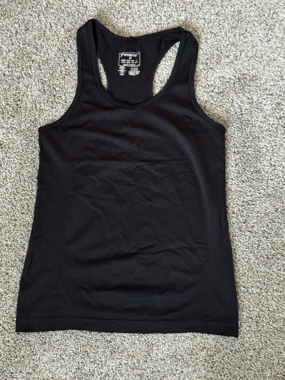 Workout Racerback Tank Top in Black
